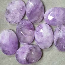 18X25MM FACETED OVAL CABOCHON CAPE AMETHYST(4PCS/BAG)